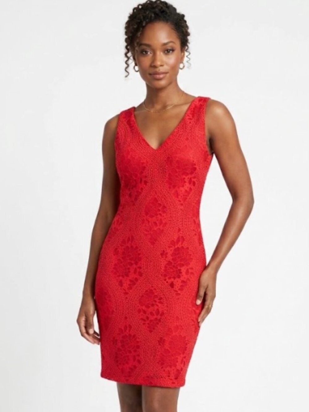 NWT Guess |  Lace Floral Sheath Dress Sleeveless Strawberry Pink | Size 10